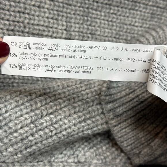 ZARA Chunky Knit Hoodie‎ Size M Oversize Sweater Cozy Capsule Minimalist neutral - Picture 5 of 8